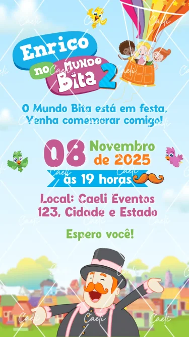 Convite Digital Mundo Bita 2