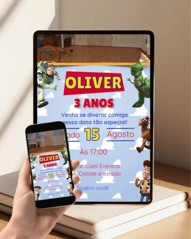 Convite Animado Toy Story