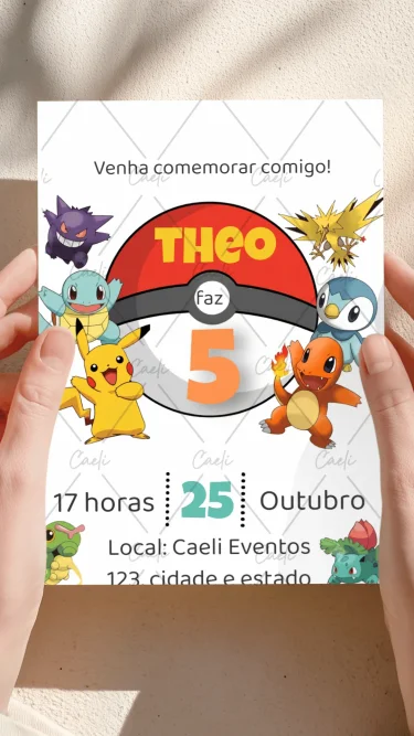 Convite Pokemon 2