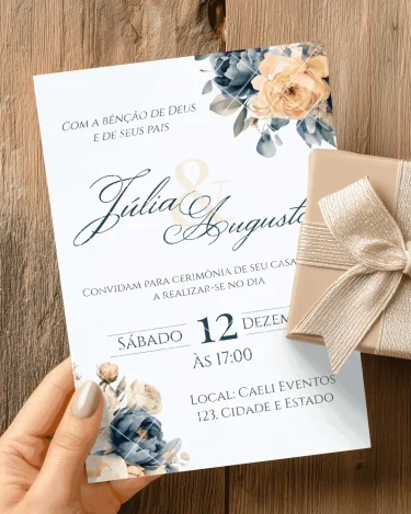 Convite de Casamento Girassol