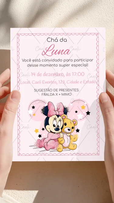 Convite Minnie Fofa