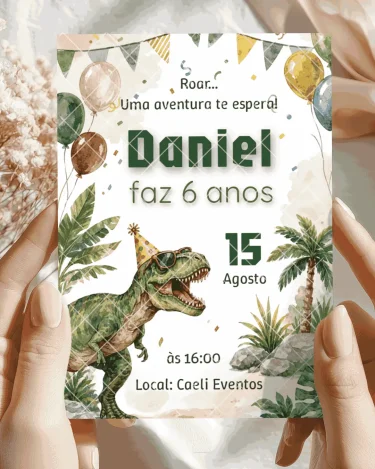 Convite Dinossauro