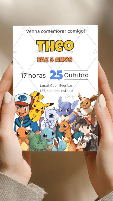 Convite Pokemon 3
