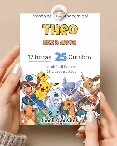 Convite Pokemon 3