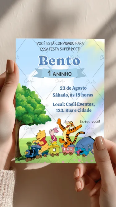 Convite Ursinho Pooh 1