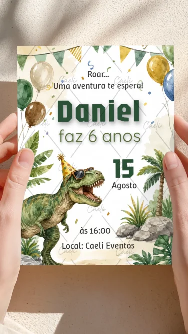 Convite Dinossauro