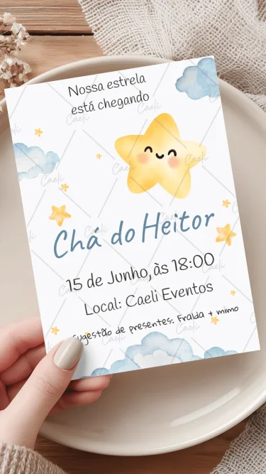 Convite Chá Nossa Estrela
