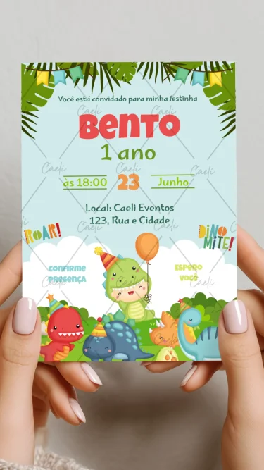 Convite Dino Baby 1