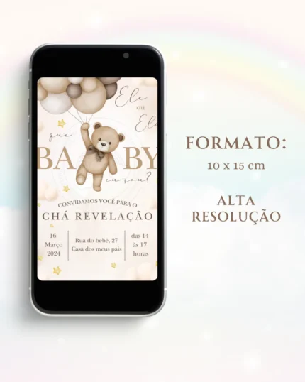 Convite Chá Revelação Neutro 2