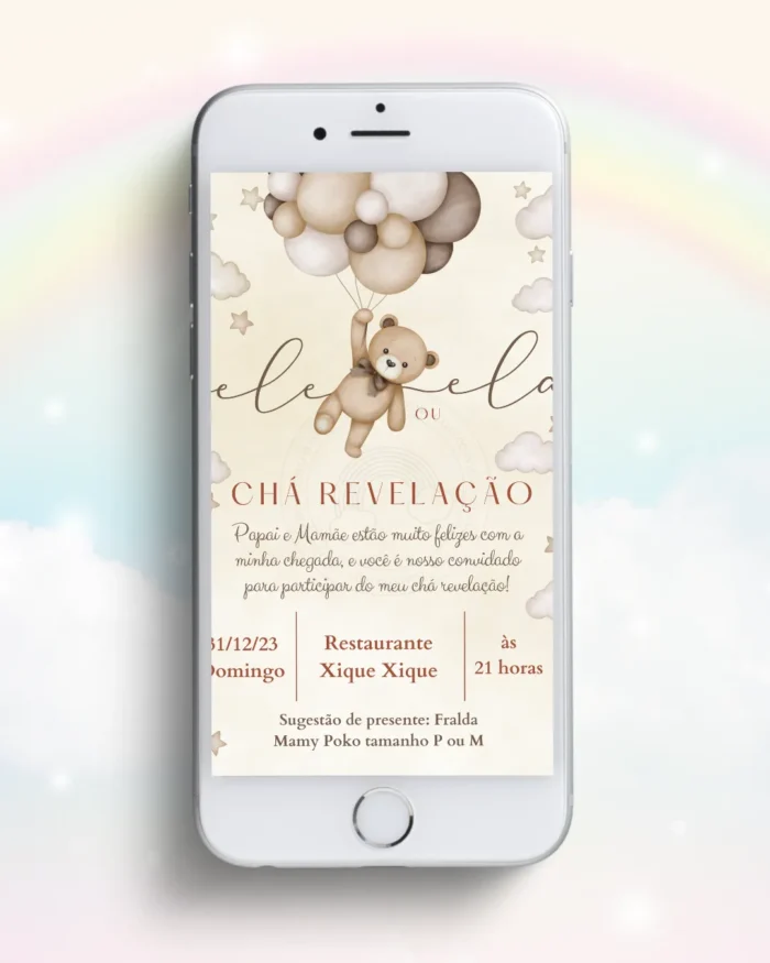 Convite Chá Revelação Neutro 2