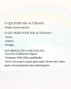 Convite Digital informações extras