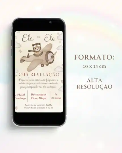 Convite Chá Revelação Neutro 3