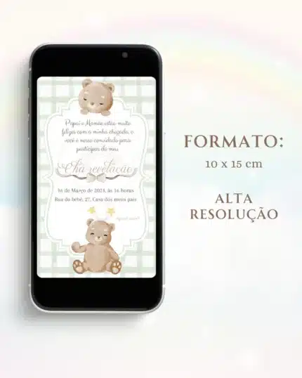 Convite Chá Revelação Neutro 6
