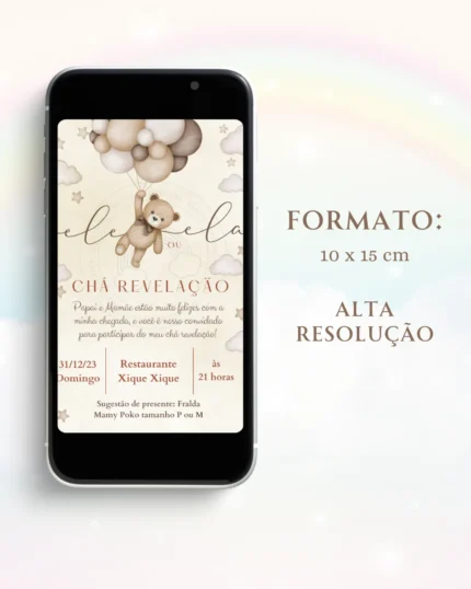 Convite Chá Revelação Neutro 3