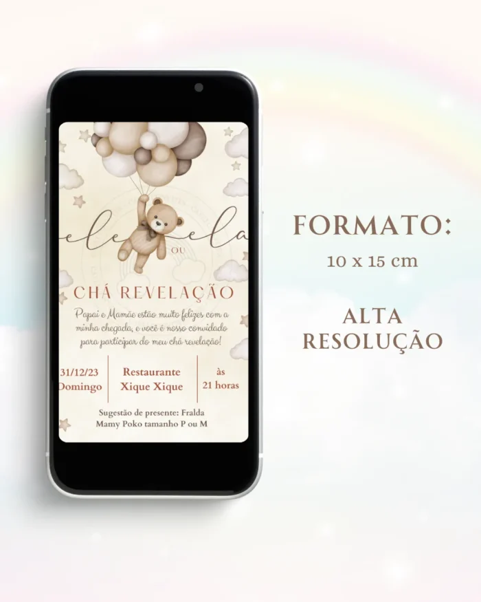 Convite Chá Revelação Neutro 3