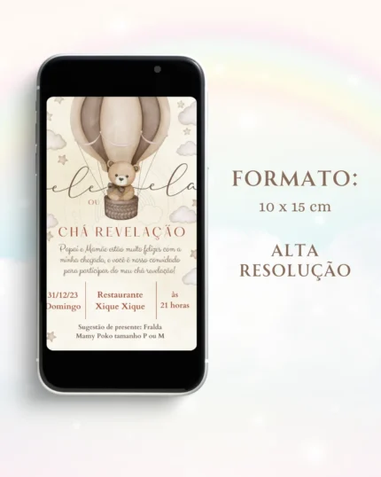 Convite Chá Revelação Neutro 4