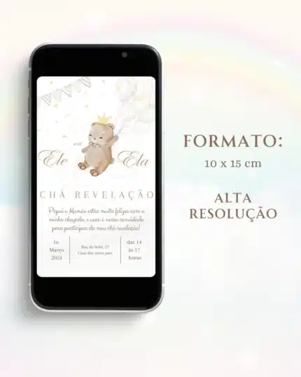 Convite Chá Revelação Neutro 5