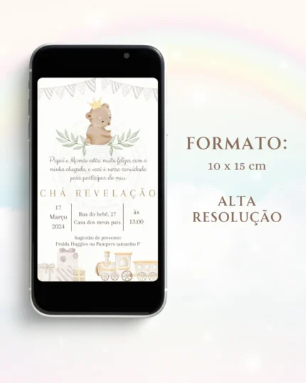 Convite Chá Revelação Neutro 7