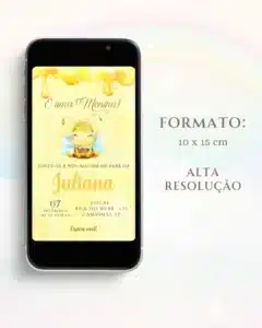 Convite Chá de Bebê Abelhinha