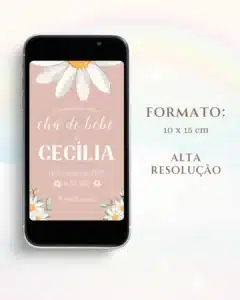 Convite Chá de Bebê Margaridas 1