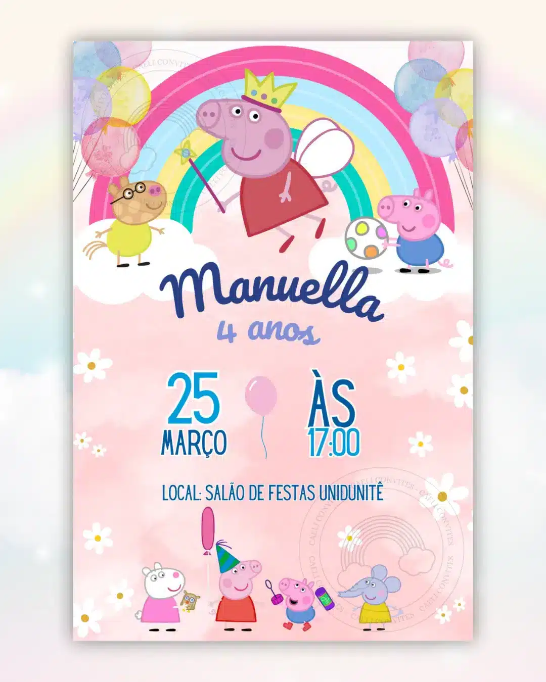 Convite Digital Peppa Pig 1