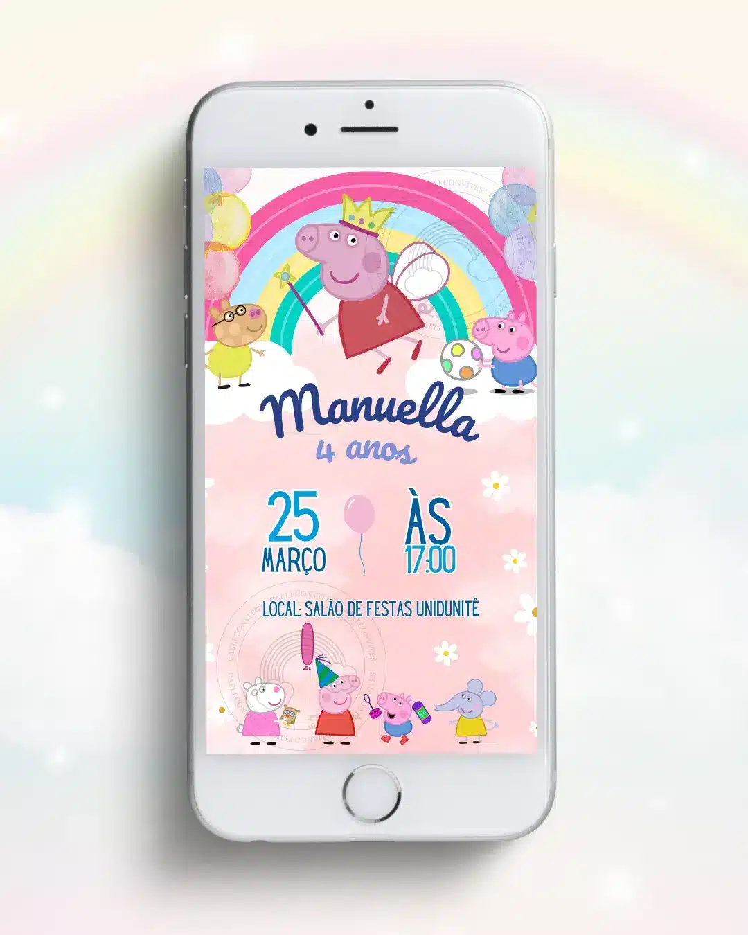 Convite Digital Peppa Pig 1