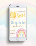 Convite Digital Primeira Volta ao Sol Menina 2