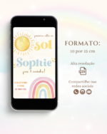 Convite Digital Primeira Volta ao Sol Menina 2