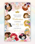 Convite Digital Princesas da Disney 3