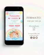 Convite Interativo Arca de Noé Menina 2