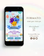 Convite Interativo Bolofofos Menino - Caeli Convites
