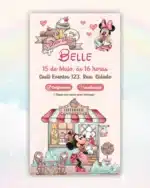 Convite Interativo Minnie Confeiteira