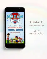 Convite Interativo Patrulha Canina Menino