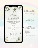 Convite Interativo de Casamento Bege 2