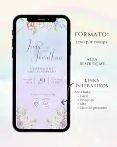 Convite Interativo de Casamento Lilás