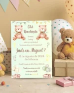 Convite Chá Revelação Verde e Amarelo