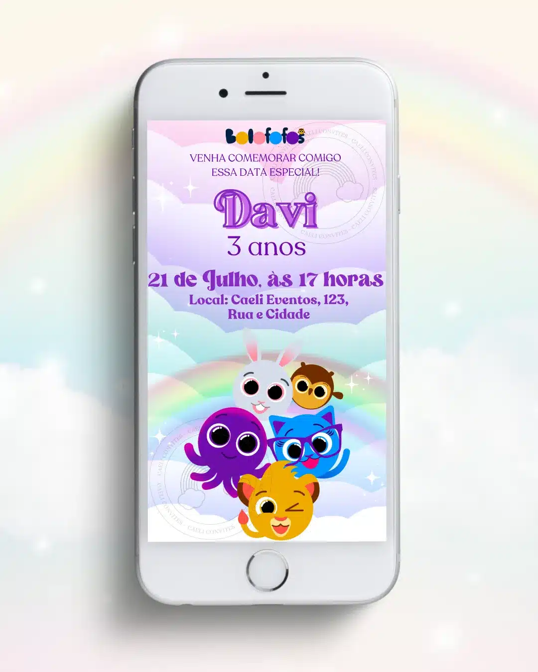 Convite Bolofofos menino