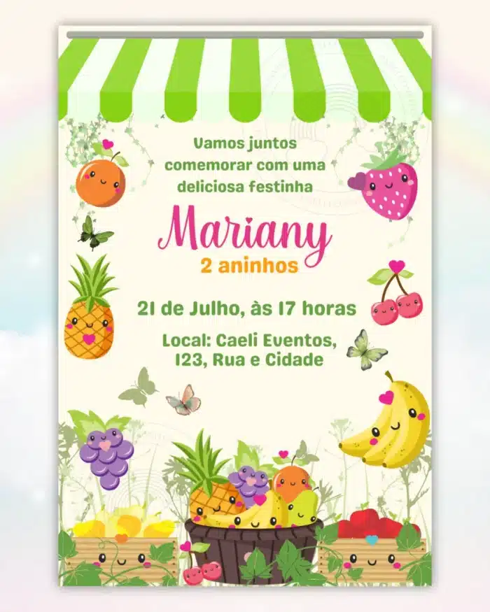 Convite Digital Frutinhas