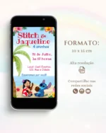 Convite Digital Lilo e Stitch 1