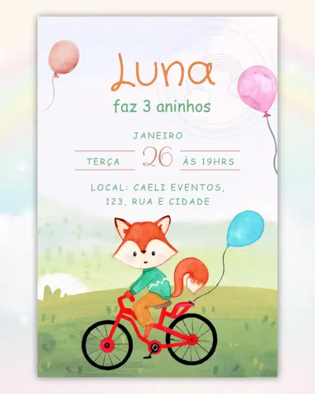 Convite Digital Raposinha 2