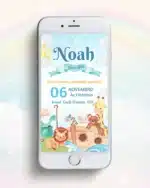Convite Arca de Noé Menino 1
