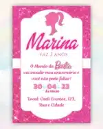 Convite Barbie 1