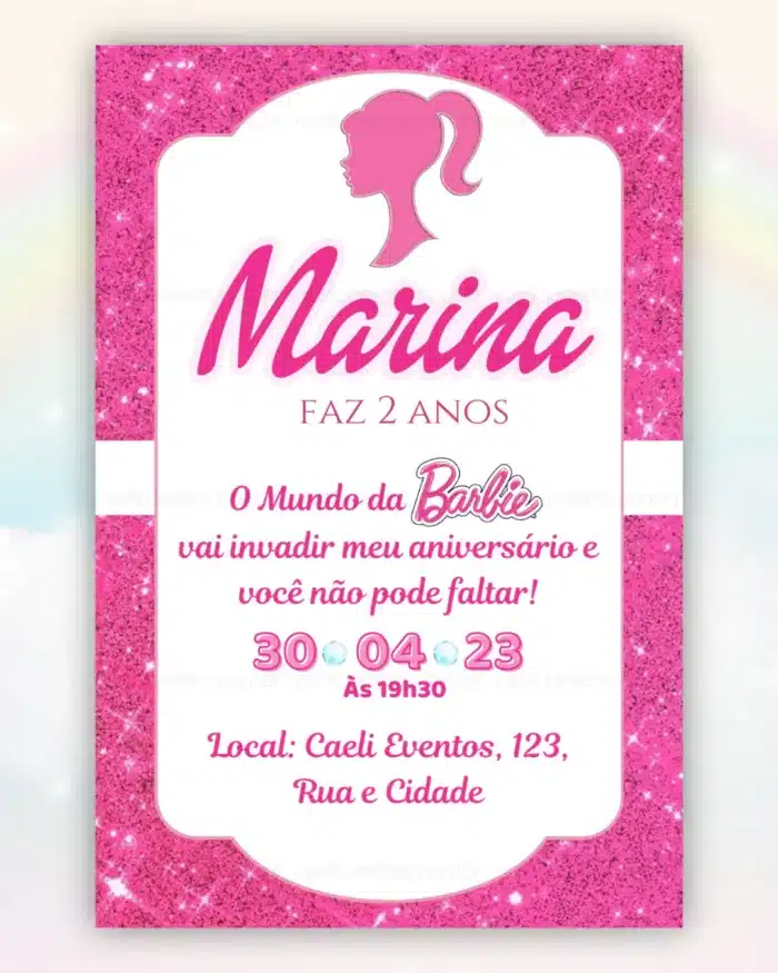 Convite Barbie 1