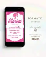 Convite Barbie 1