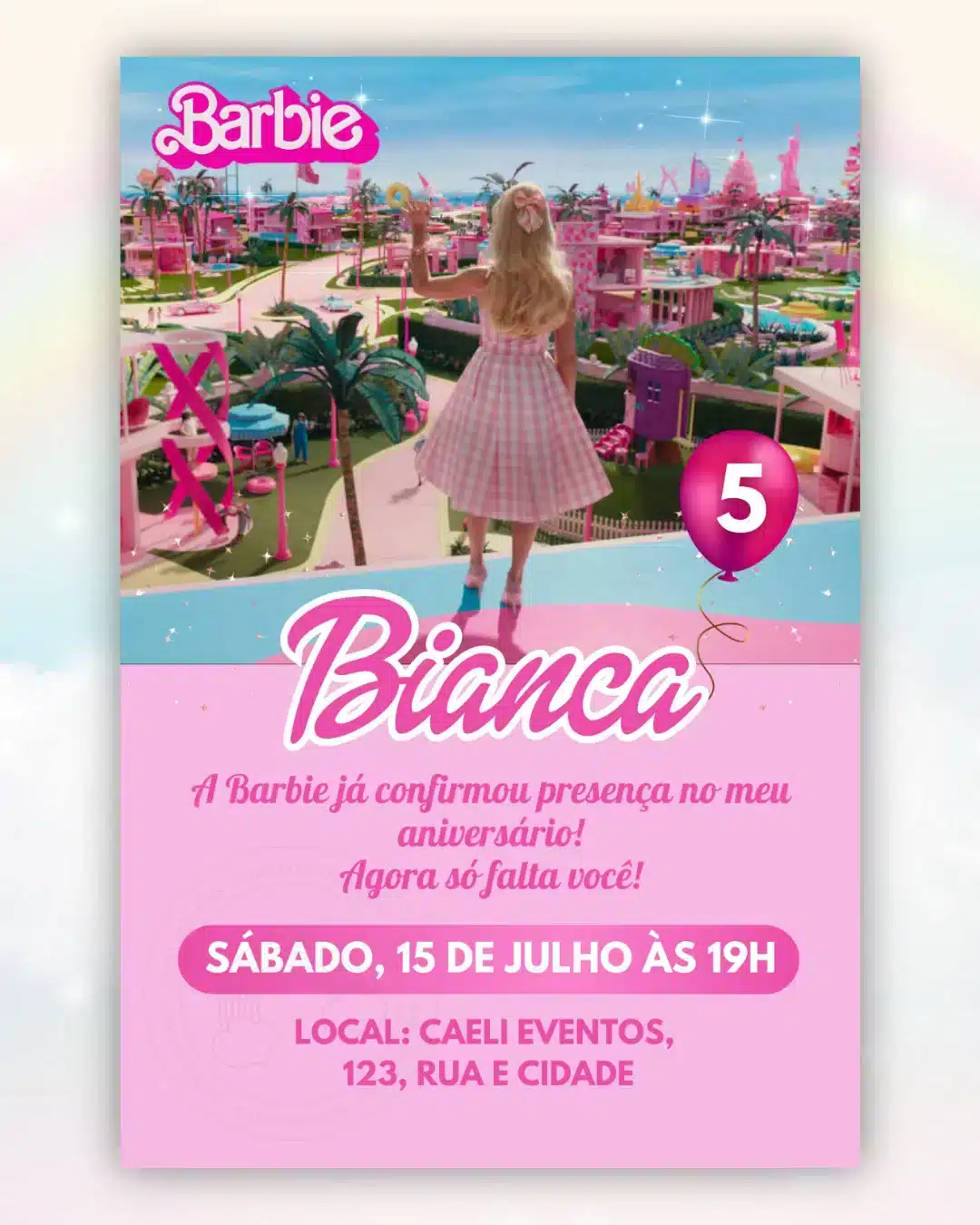 Convite Barbie 11