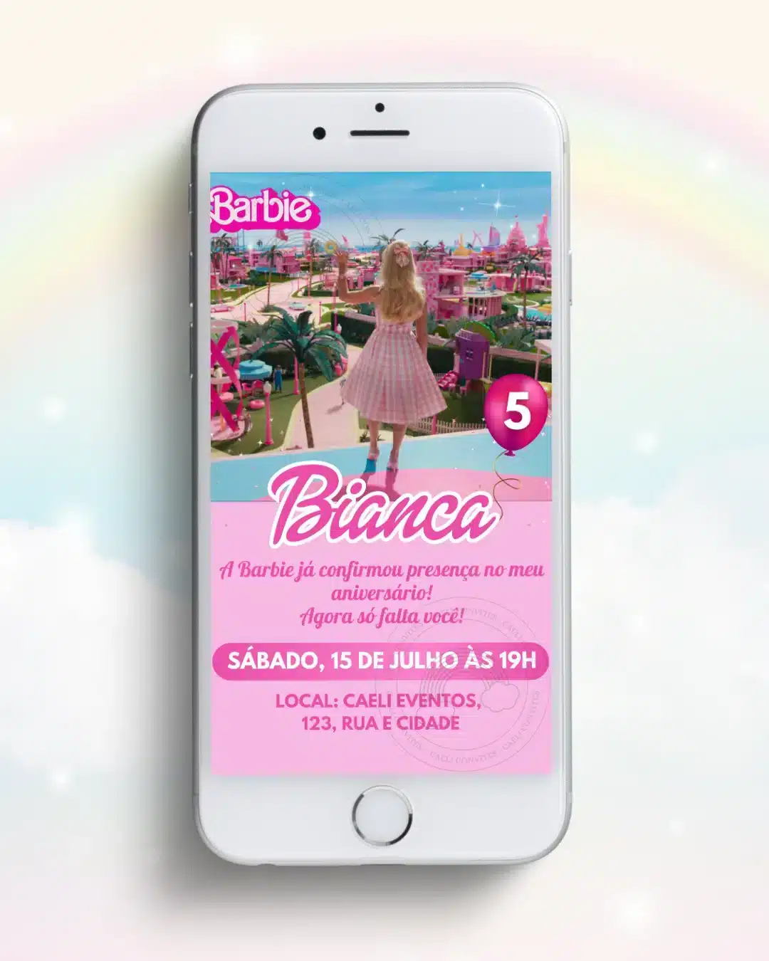 Convite Barbie 11