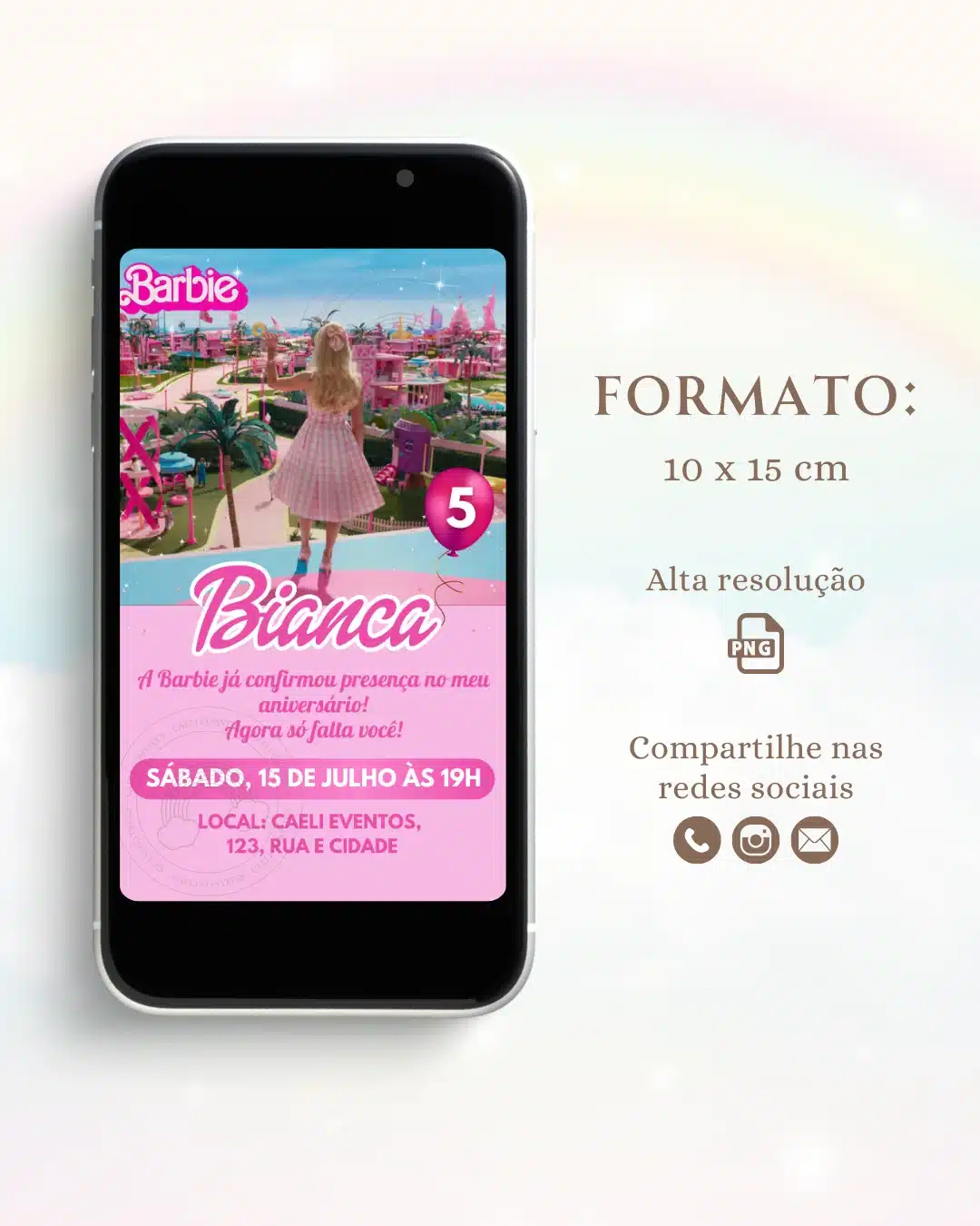 Convite Barbie 11