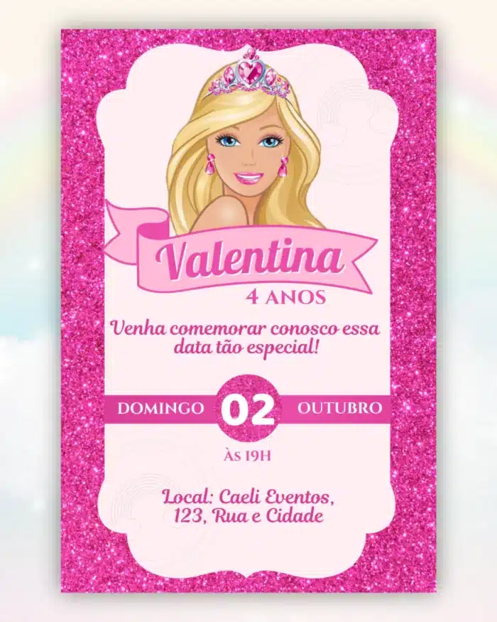 Convite Barbie 2