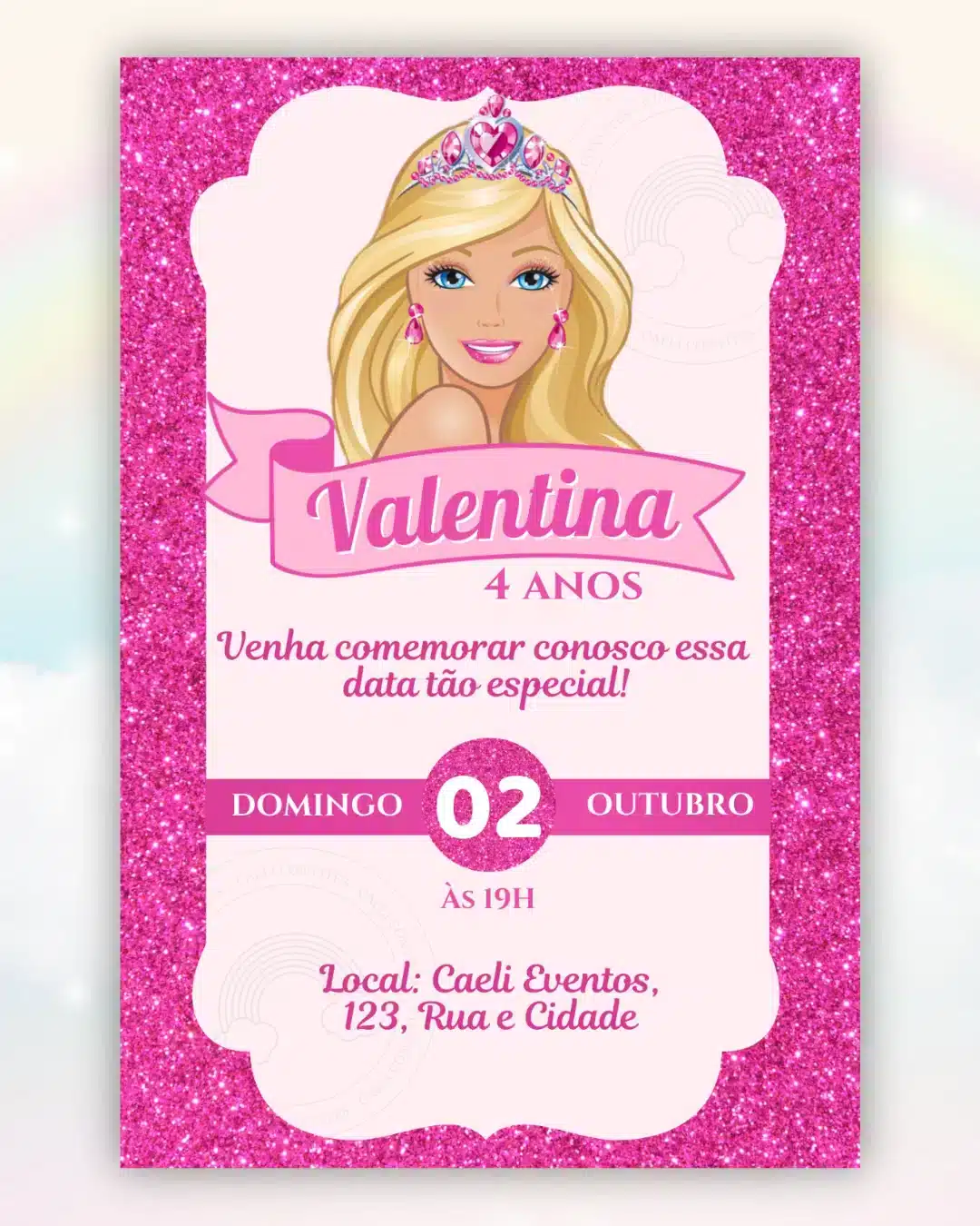Convite Barbie 2