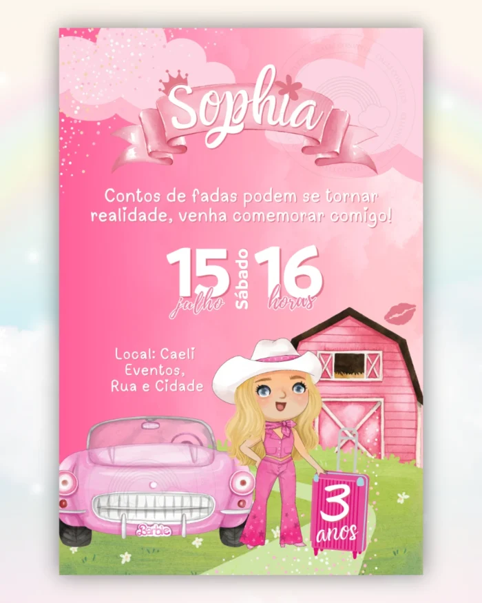 Convite Barbie 3